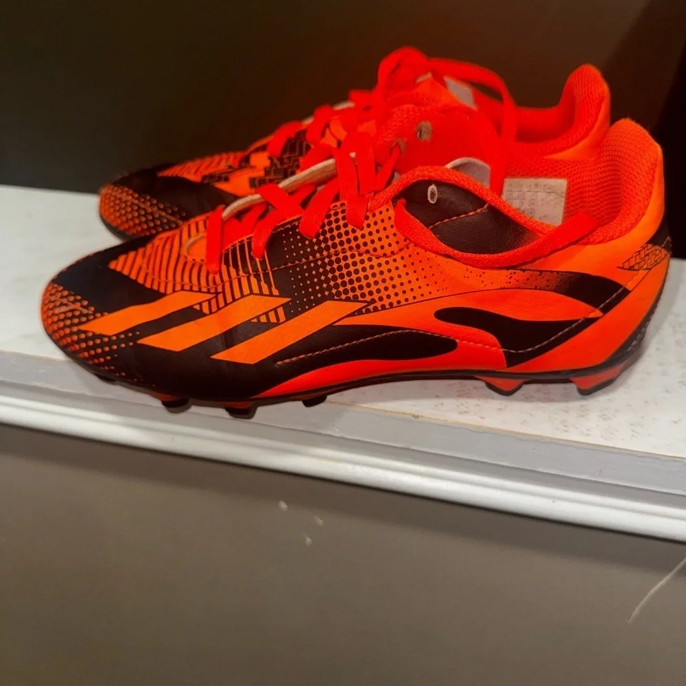 Adidas Orange and Black Cleats